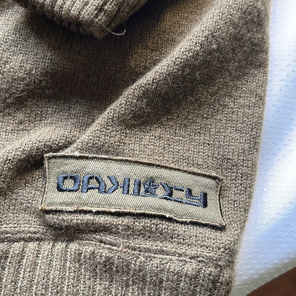 Oakley Lambs Wool Pullover Sweater Military Green Milsim Army Style Sweatshirt - Picture 6 of 13